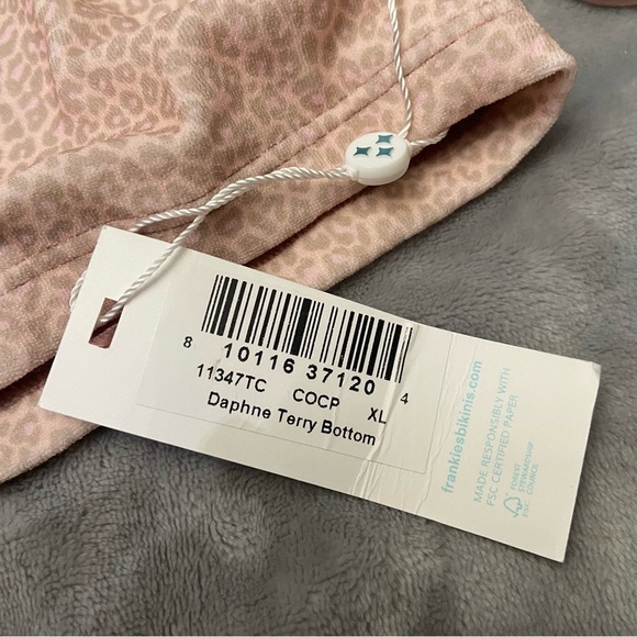 New! Frankie’s Bikinis Daphne Terry Cheeky Boy Short Coco Cheetah 10739 - Picture 8 of 12